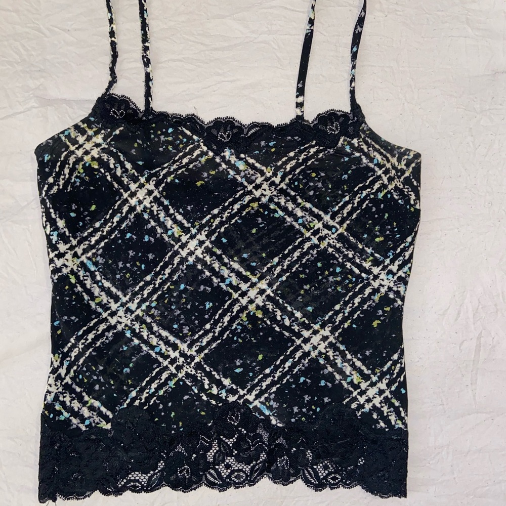 Body by Victoria multi colored silk cami.